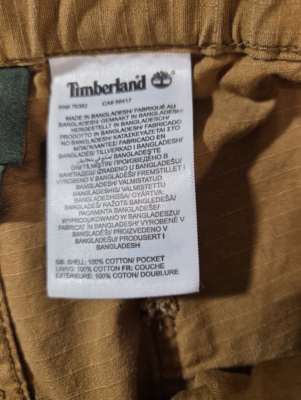 Timberland x AE Men’s Brown Ripstop Pants 36x32 - Picture 8 of 8